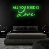 "All You Need is Love" LED Neon Sign Schriftzug - NEONEVERGLOW