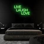 "Live Laugh Love" LED Neon Sign Schriftzug - NEONEVERGLOW