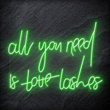 "All You Need is Lashes" LED Neon Schriftzug - NEONEVERGLOW