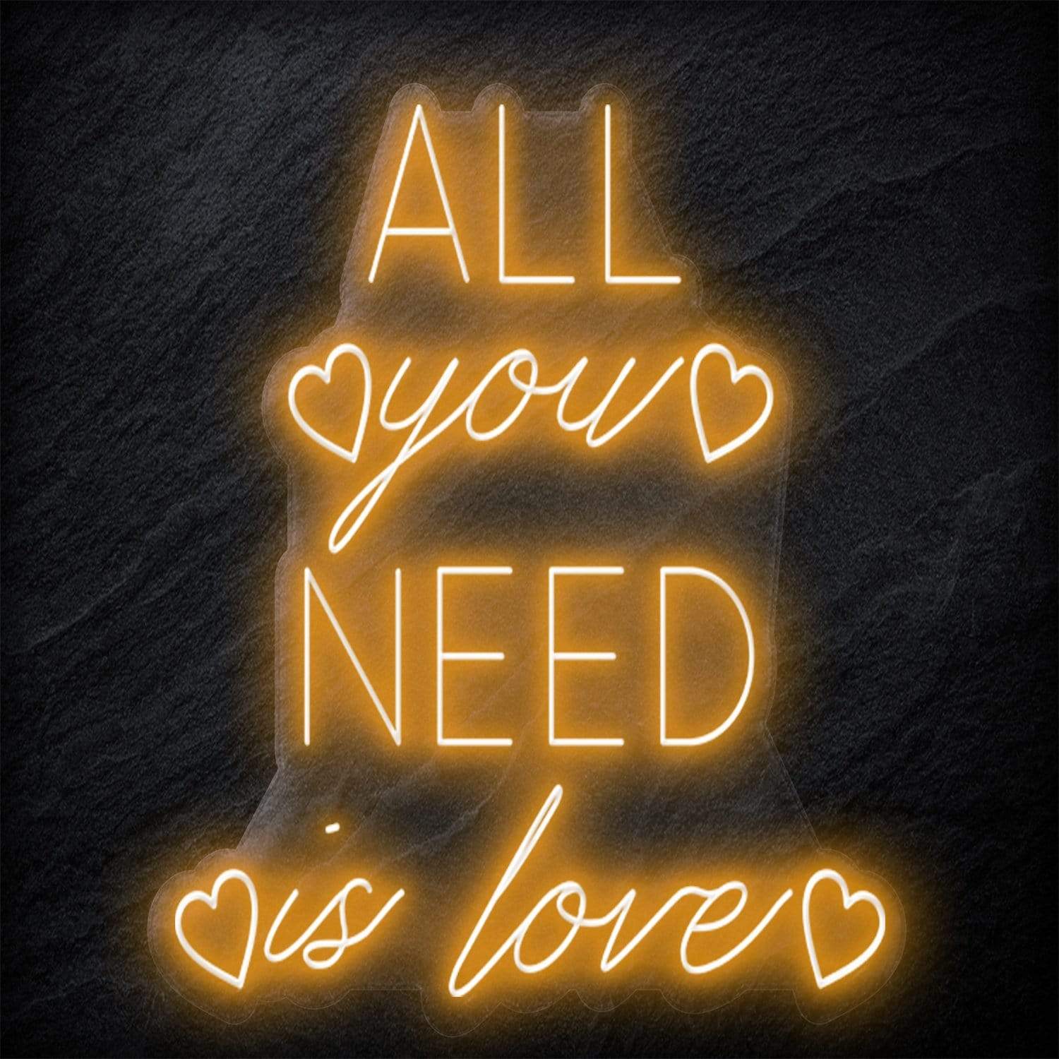"All You Need Is Love" LED Neonschild - NEONEVERGLOW