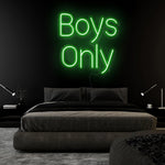 "Boys Only" LED Neon Sign Schriftzug - NEONEVERGLOW
