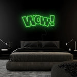 "WOW" LED Neonschild Sign Schriftzug - NEONEVERGLOW