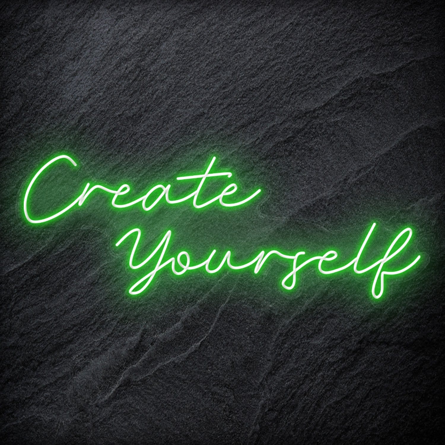 "Create Yourself" LED Neon Schriftzug Sign - NEONEVERGLOW