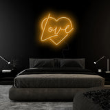"Heart Love Herz" LED Neonschild Sign Schriftzug - NEONEVERGLOW
