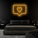 "Heart Herz Like" LED Neonschild Sign Schriftzug - NEONEVERGLOW