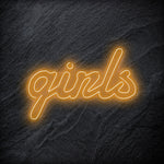 "Girls" LED Neon Schrifzug - NEONEVERGLOW