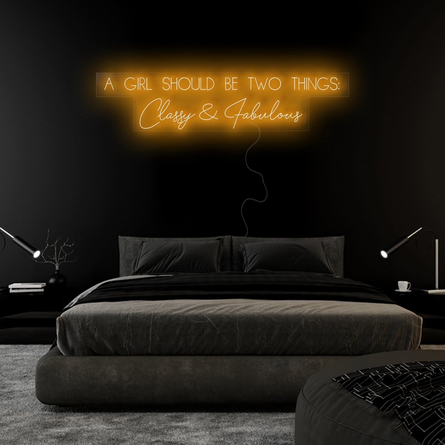 "A Girl Should Be Two Things" LED Neon Sign Schriftzug - NEONEVERGLOW
