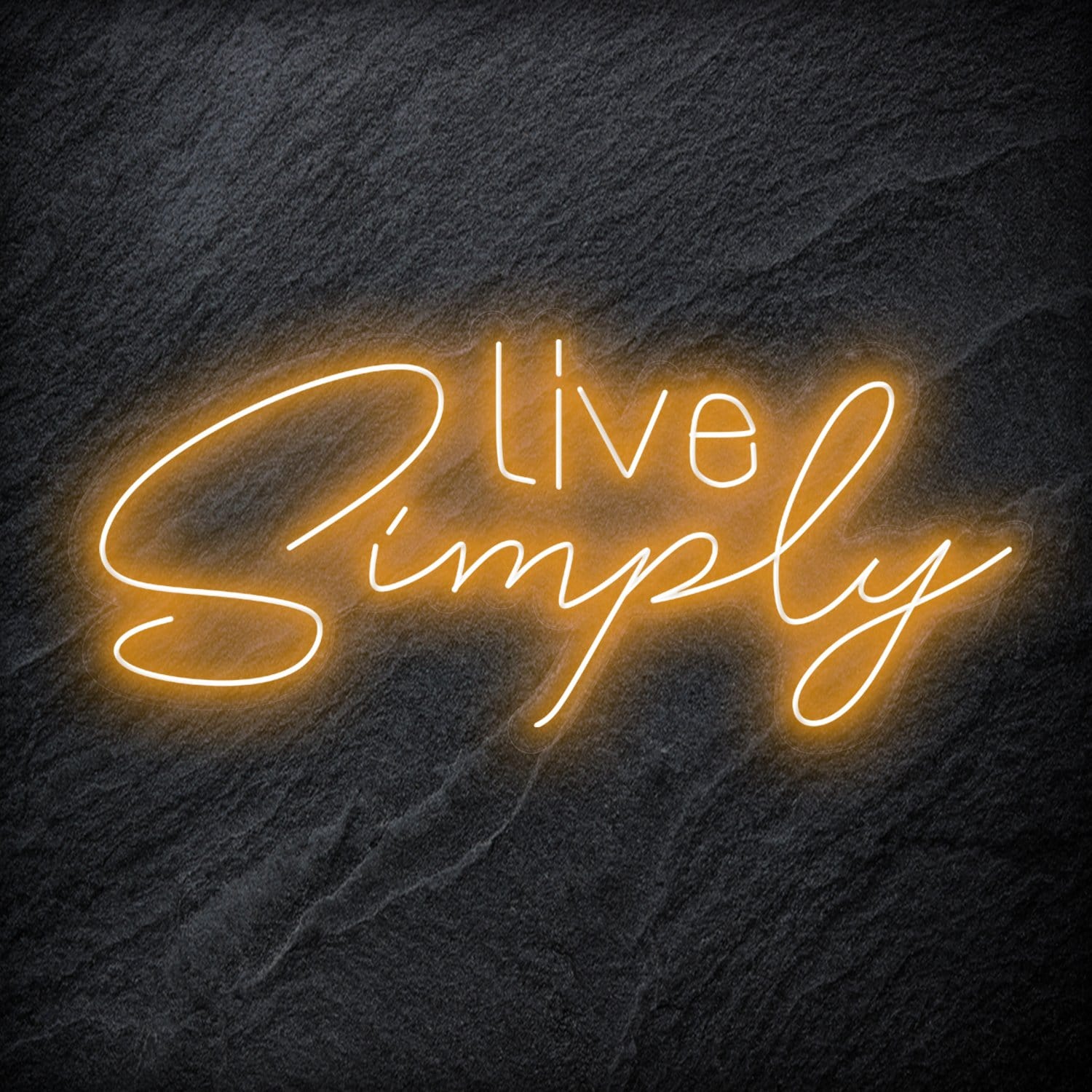 "Live Simply" LED Neon Schriftzug - NEONEVERGLOW