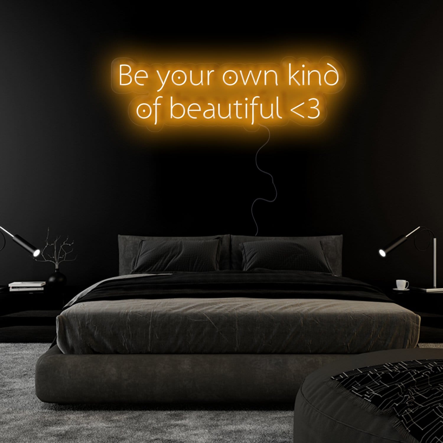 "Be Your Own Kind Of Beautiful" LED Neon Sign Schriftzug - NEONEVERGLOW