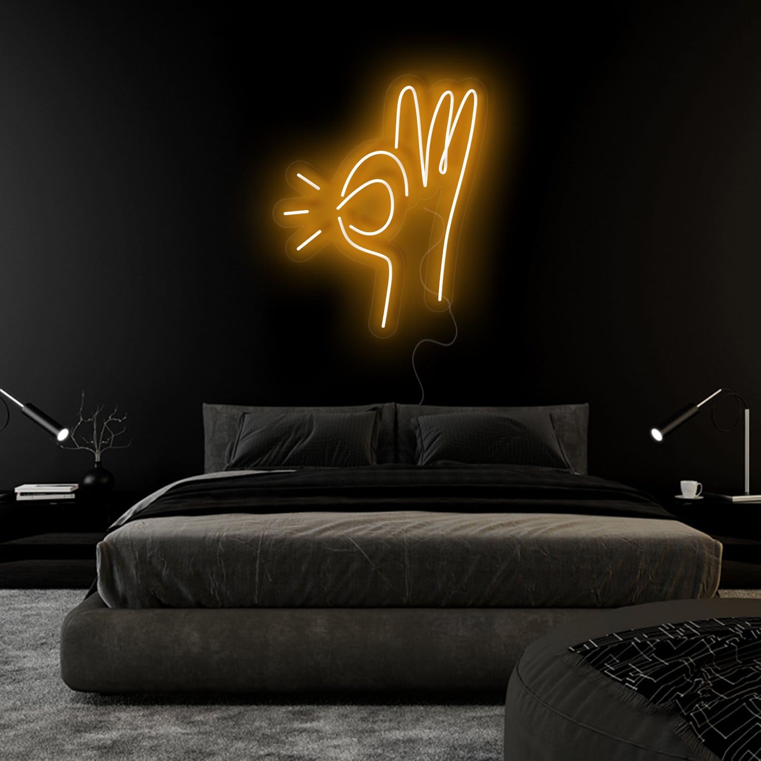 " Hand " LED Neonschild Sign Schriftzug - NEONEVERGLOW