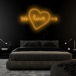 "Herz Heart Love" LED Neonschild Sign Schriftzug - NEONEVERGLOW
