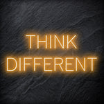 "Think Different" LED Neon Schriftzug Sign - NEONEVERGLOW