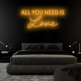 "All You Need is Love" LED Neon Sign Schriftzug - NEONEVERGLOW