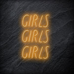 "GirlsGirlsGirls" LED Neonschild - NEONEVERGLOW