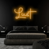 "Lust" LED Neonschild Sign Schriftzug - NEONEVERGLOW