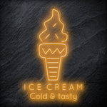 "Ice Cream Cold & tasty" LED  Neonschild - NEONEVERGLOW