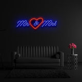 " Mr&Mrs " LED Hochzeit Neonschild Sign - NEONEVERGLOW