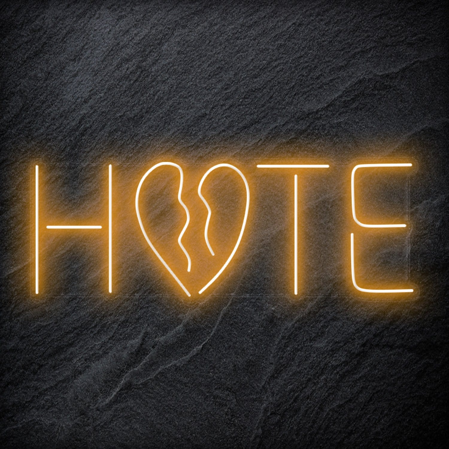 "Hate" LED  Neon Schriftzug Sign - NEONEVERGLOW