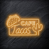 "Cafe Tacos" LED Neonschild - NEONEVERGLOW