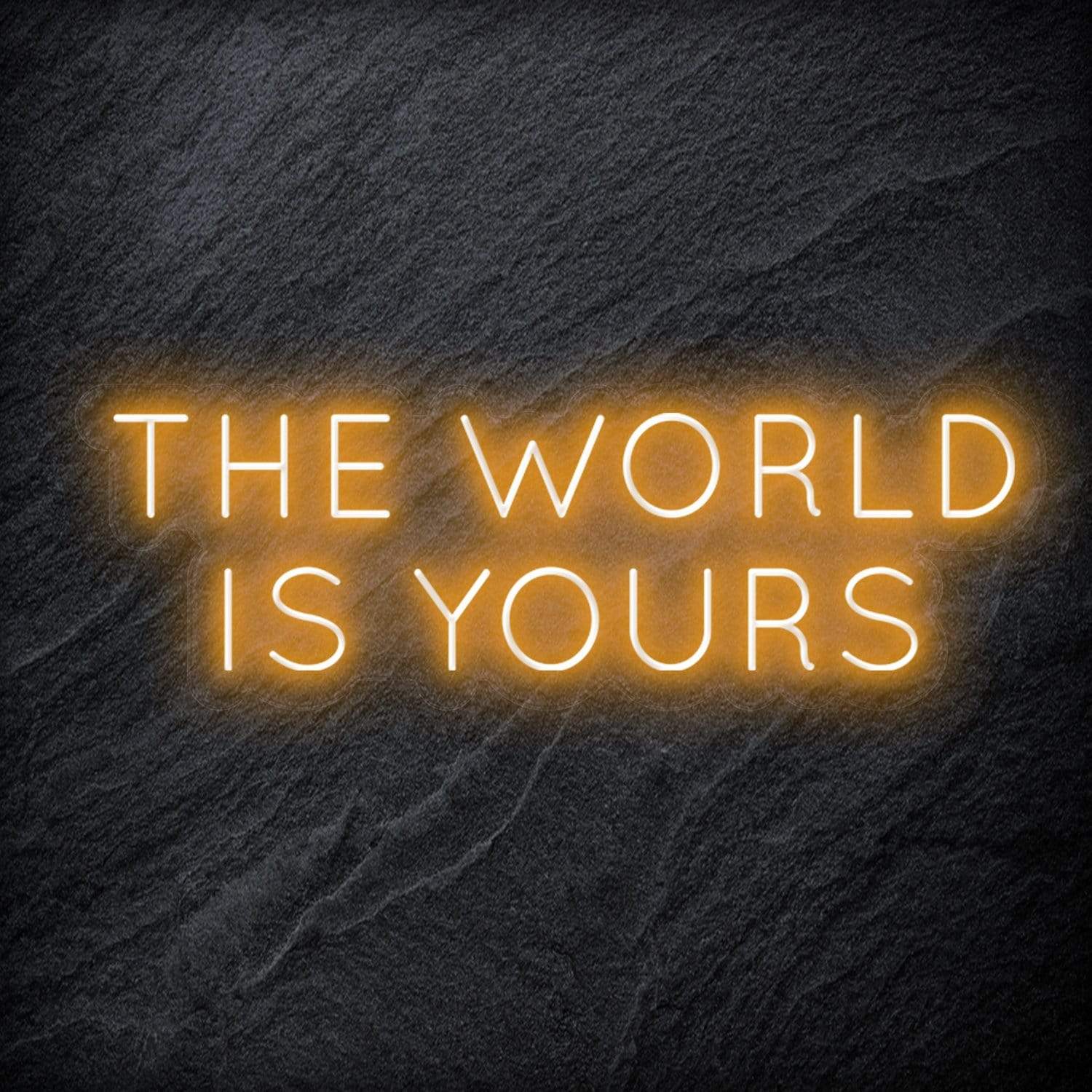 "The World Is Yours" LED Neon Schriftzug Sign - NEONEVERGLOW