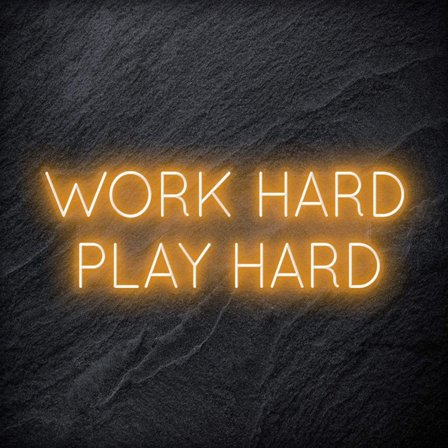 "Work Hard Play Hard" LED Neon Schriftzug Sign - NEONEVERGLOW