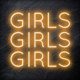 "Girls Girls Girls" LED Neon Schriftzug - NEONEVERGLOW