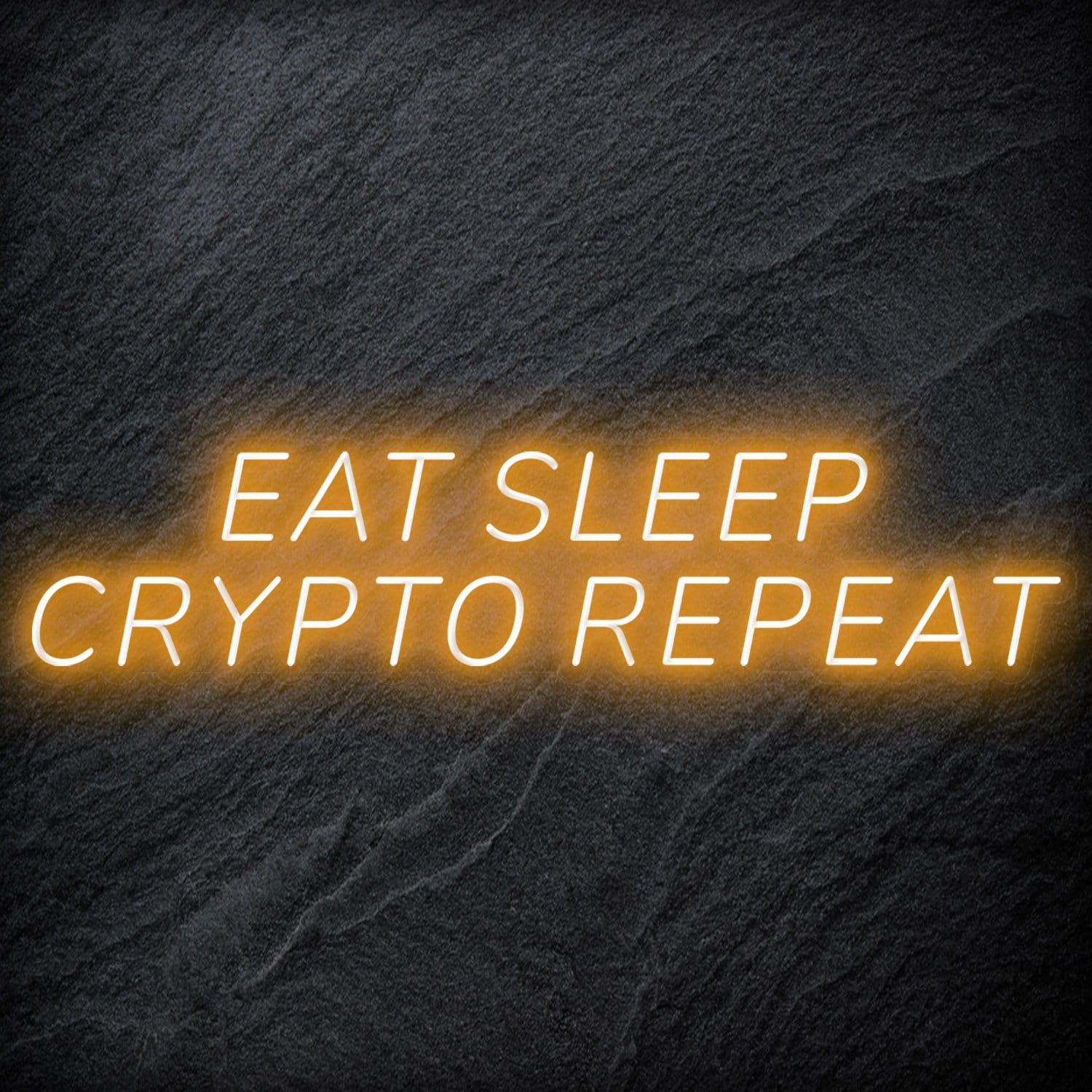 "Eat Sleep Crypto Repeat" LED Neon Schriftzug - NEONEVERGLOW