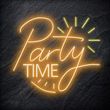 "Party Time" LED Neonschild Sign Schriftzug - NEONEVERGLOW