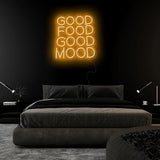 "Good Food Good Mood" LED Neon Sign Schriftzug - NEONEVERGLOW