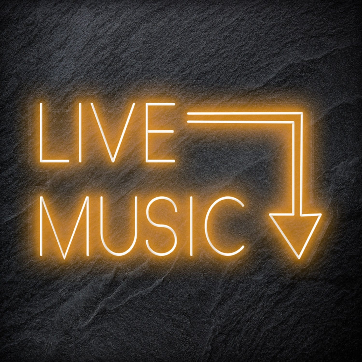 "Live Music" LED Neonschild Sign Schriftzug - NEONEVERGLOW