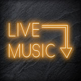"Live Music" LED Neonschild Sign Schriftzug - NEONEVERGLOW
