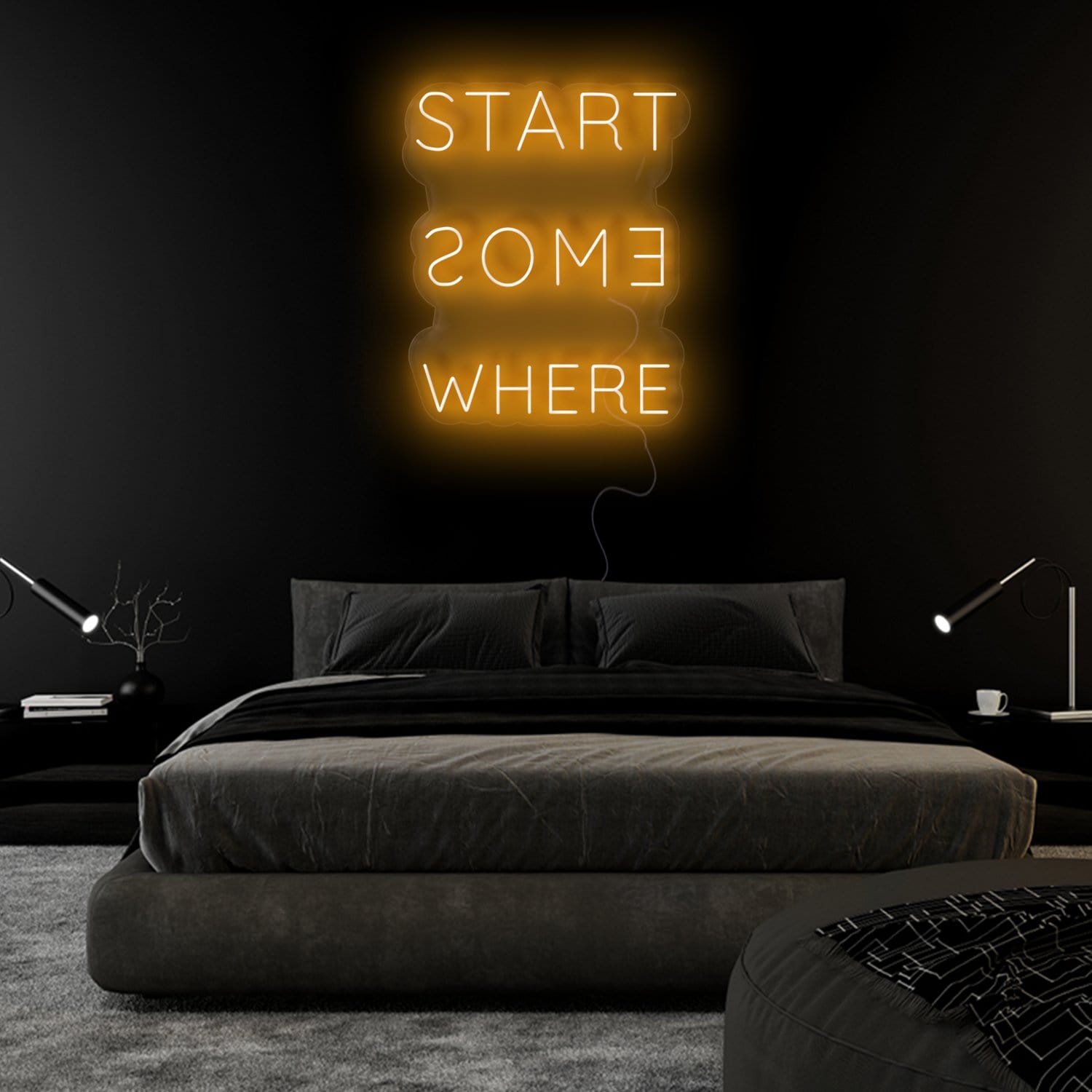 " Start Some Where" LED Neonschild Sign - NEONEVERGLOW