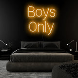 "Boys Only" LED Neon Sign Schriftzug - NEONEVERGLOW