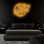"Weltkugel Reisen" LED Neonschild Sign - NEONEVERGLOW