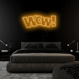 "WOW" LED Neonschild Sign Schriftzug - NEONEVERGLOW