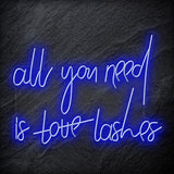 "All You Need is Lashes" LED Neon Schriftzug - NEONEVERGLOW