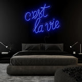 " C´est La Vie" LED Neonschild Sign Schriftzug - NEONEVERGLOW
