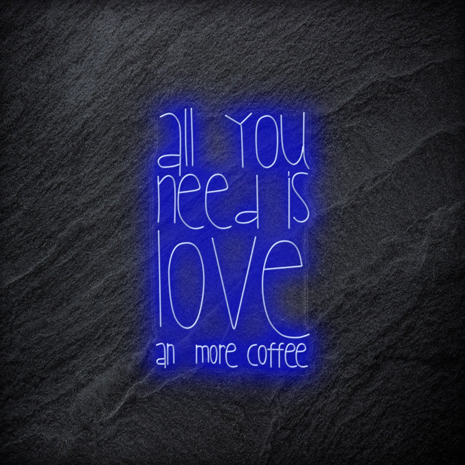 "All You Need  Is Love an more coffee" LED Neonschild - NEONEVERGLOW