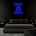 " I Shoot People" LED Neonschild Sign Schriftzug - NEONEVERGLOW