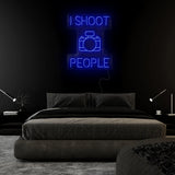 " I Shoot People" LED Neonschild Sign Schriftzug - NEONEVERGLOW