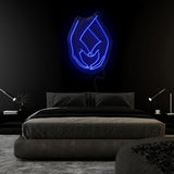 "Hände Liebe "LED  Neonschild Sign - NEONEVERGLOW