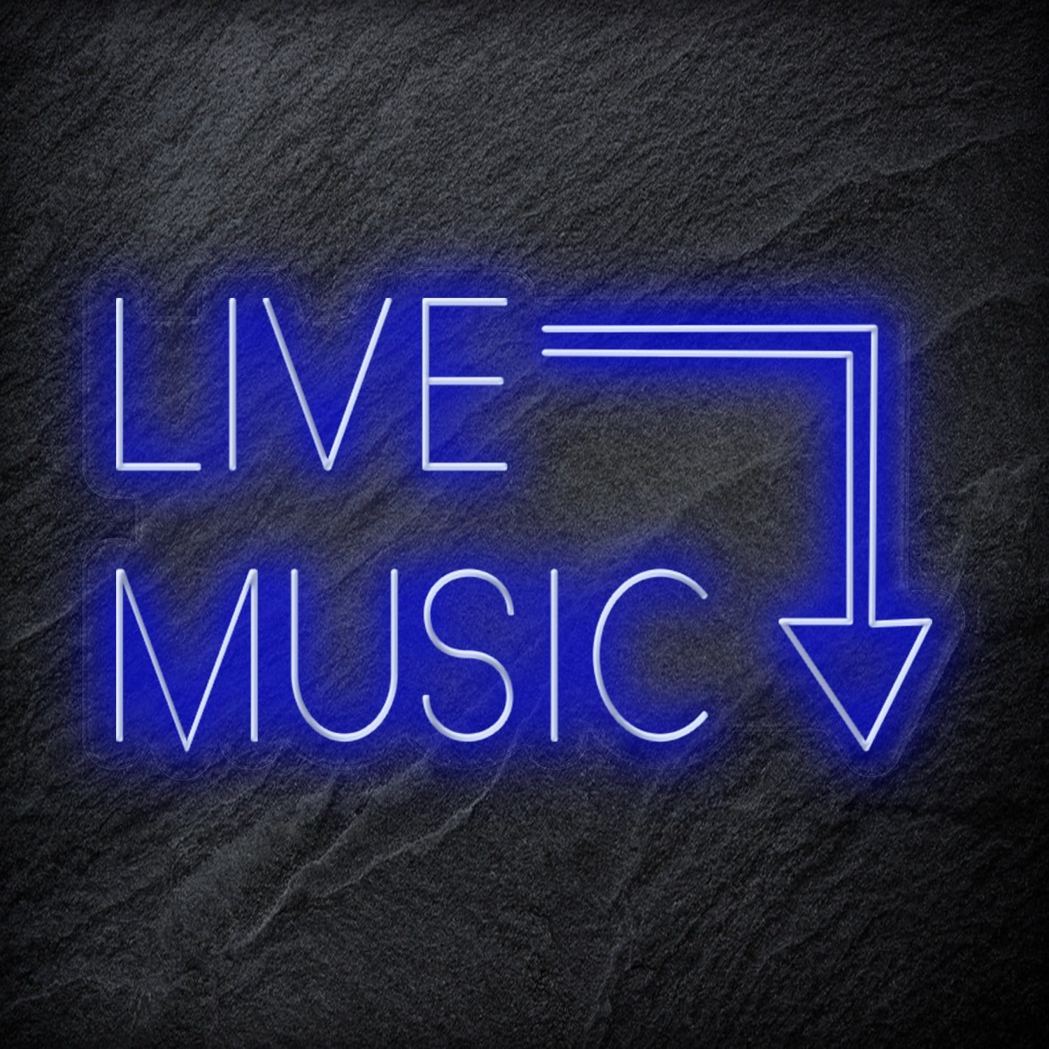 "Live Music" LED Neonschild Sign Schriftzug - NEONEVERGLOW