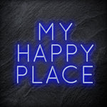 "My Happy Place" LED Neon Schriftzug - NEONEVERGLOW