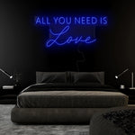 "All You Need is Love" LED Neon Sign Schriftzug - NEONEVERGLOW