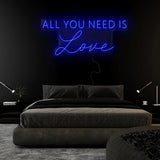 "All You Need is Love" LED Neon Sign Schriftzug - NEONEVERGLOW