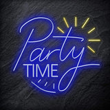 "Party Time" LED Neonschild Sign Schriftzug - NEONEVERGLOW