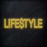 "Lifestyle" LED Neon Sign Schriftzug - NEONEVERGLOW