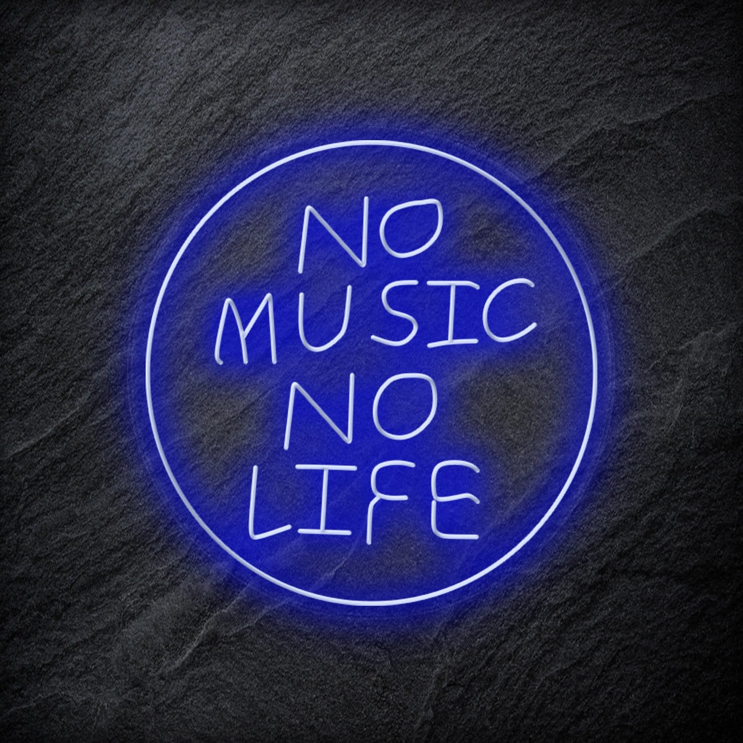 "No Music No Life" LED Neon Schriftzug Sign - NEONEVERGLOW