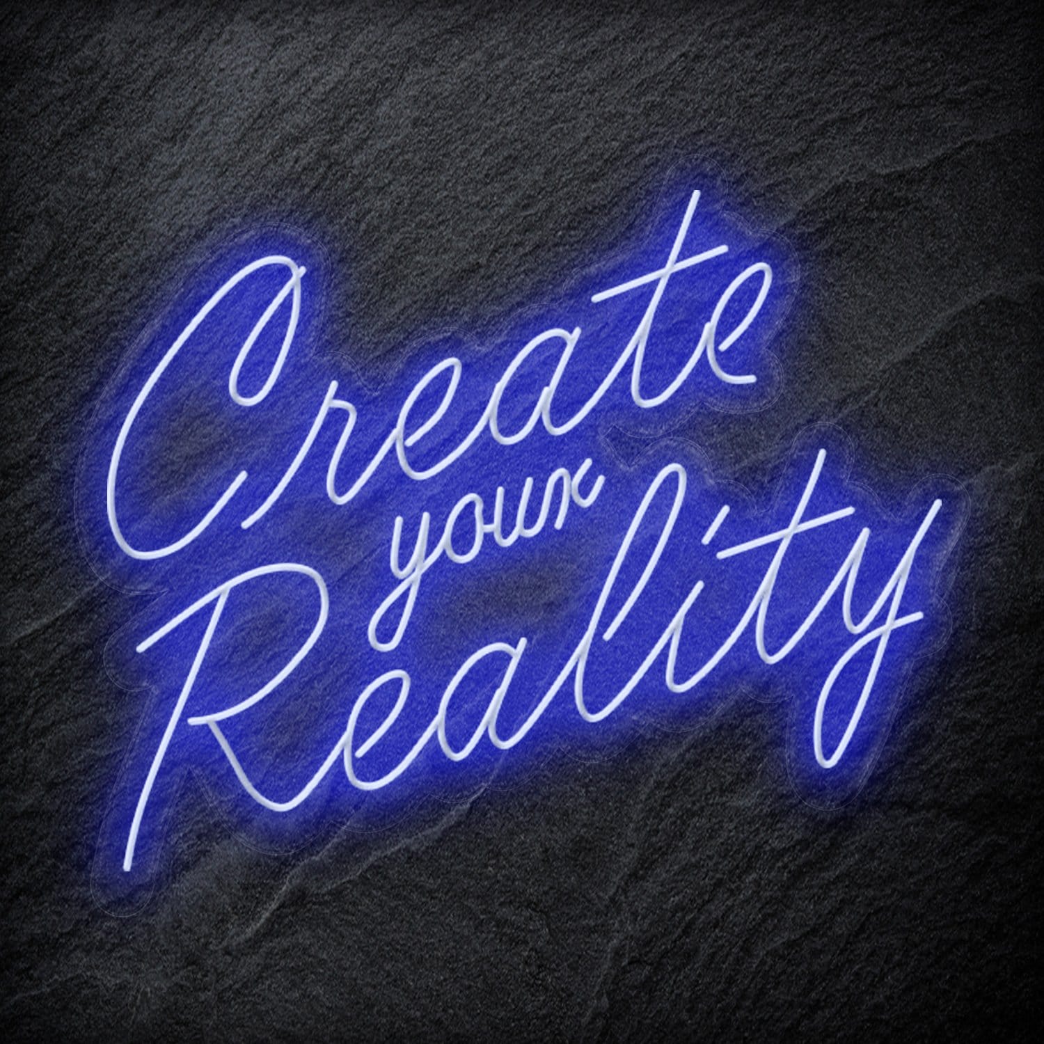 "Create Your Reality" LED Neon Schriftzug Sign - NEONEVERGLOW