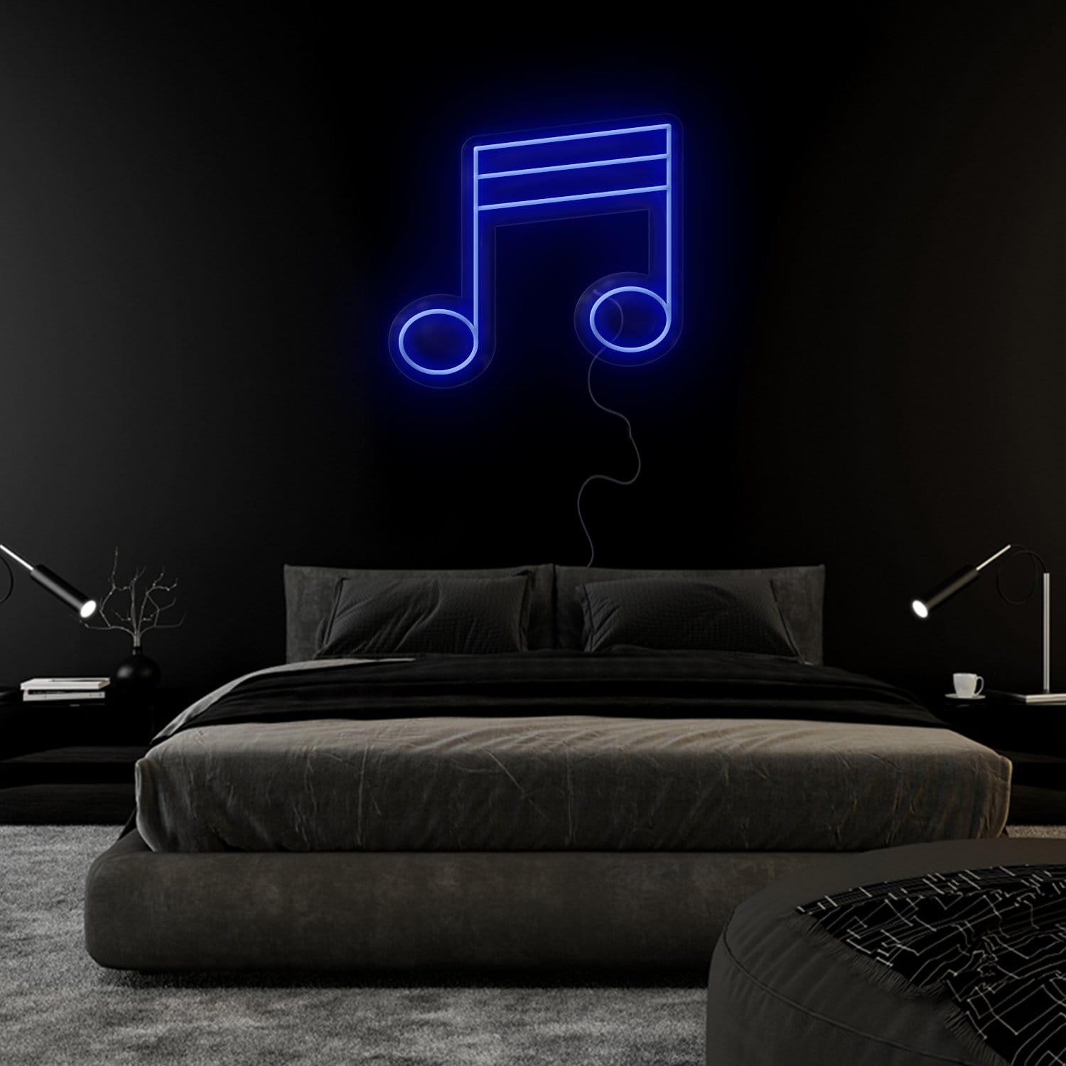 "Music Musik " LED Neonschild Sign Schriftzug - NEONEVERGLOW